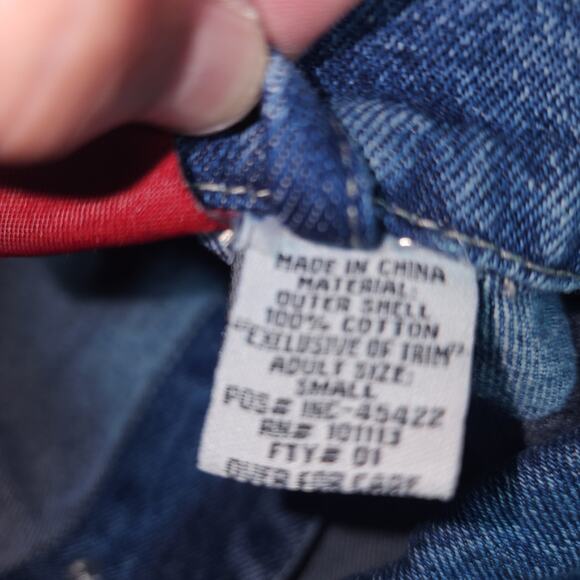 MARLBORO RED STAR EUC VINTAGE MENS DENIM JEAN JACKET.  SIZE ADULT SMALL - Picture 9 of 9